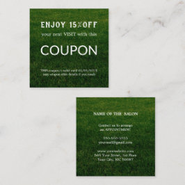 Tarjeta De Descuentos Suministros de salón de Purpurina plateado de lujo