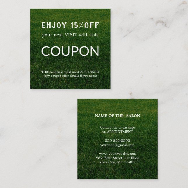 Tarjeta De Descuentos Suministros de salón de Purpurina plateado de lujo (Anverso / Reverso)