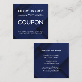 Tarjeta De Descuentos Suministros de salón de Purpurina plateado de lujo