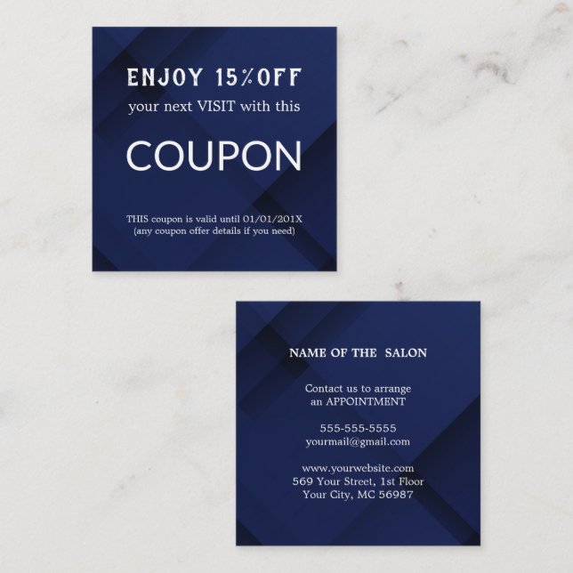 Tarjeta De Descuentos Suministros de salón de Purpurina plateado de lujo (Anverso / Reverso)