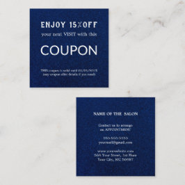 Tarjeta De Descuentos Suministros de salón de Purpurina plateado de lujo