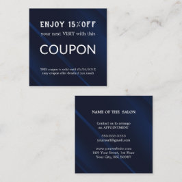 Tarjeta De Descuentos Suministros de salón de Purpurina plateado de lujo