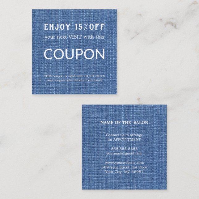 Tarjeta De Descuentos Suministros de salón de Purpurina plateado de lujo (Anverso / Reverso)