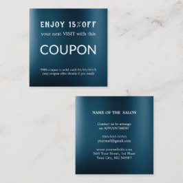 Tarjeta De Descuentos Suministros de salón de Purpurina plateado de lujo