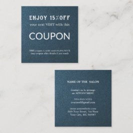 Tarjeta De Descuentos Suministros de salón de Purpurina plateado de lujo