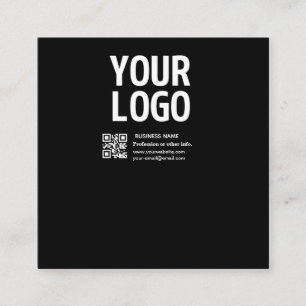 Tarjeta De Descuentos Tu logotipo con código QR editable y texto