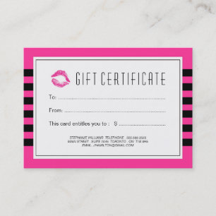 Tarjeta De Descuentos Vale adaptable del Beautician