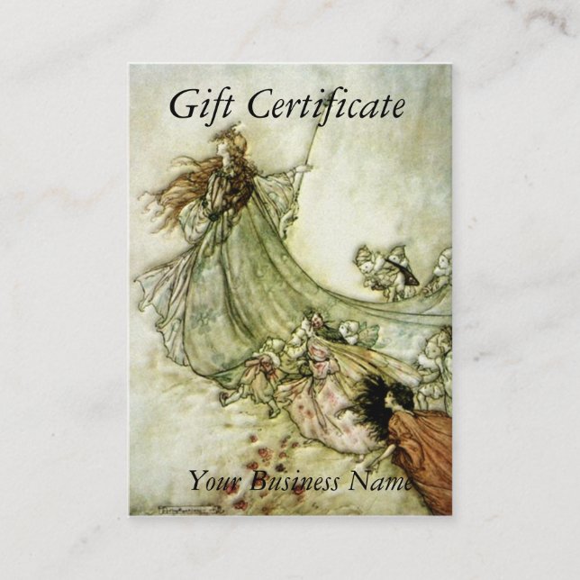 Tarjeta De Descuentos Vale ausente de las hadas - Arturo Rackham (Anverso)