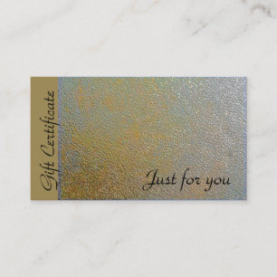 Tarjeta De Descuentos Vale clásico de la mirada el del metal plateado
