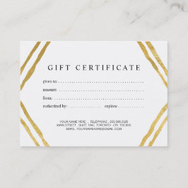 Tarjeta De Descuentos Vale contemporáneo moderno del oro