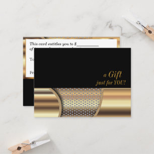 Tarjeta De Descuentos Vale de la malla metálica del oro
