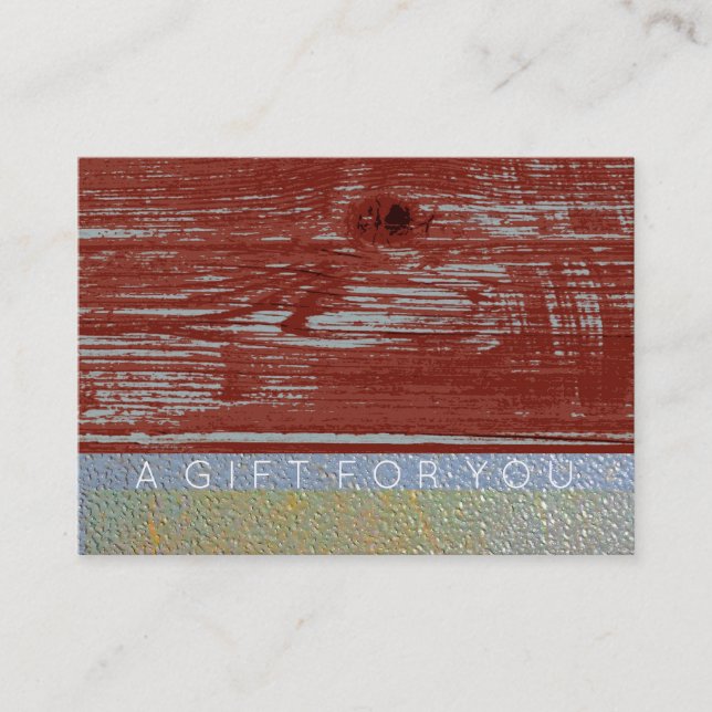 Tarjeta De Descuentos Vale de los hombres de madera del granero simple (Anverso)