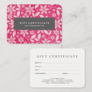 Tarjeta De Descuentos Vale floral adaptable con clase
