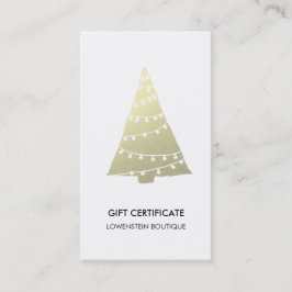 Tarjeta De Descuentos Vale lindo del árbol de navidad moderno del oro