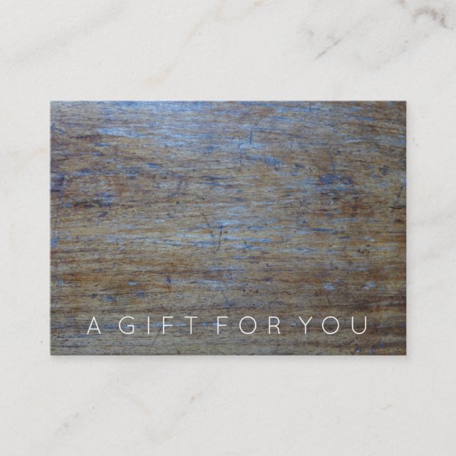 Tarjeta De Descuentos Vale masculino rústico de madera el | para los (Anverso)