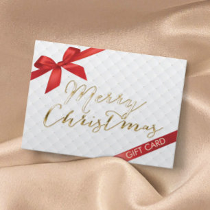 Tarjeta De Descuentos Vale rojo de la cinta de las Felices Navidad