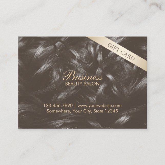 Tarjeta De Descuentos Vales elegantes modernos de la belleza del pelo (Anverso)