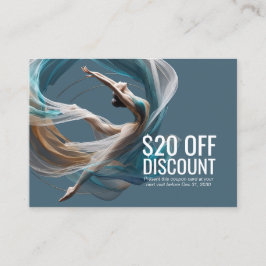 Tarjeta De Descuentos Vuelo aéreo Aire Yoga Instructor Pilates Fitness