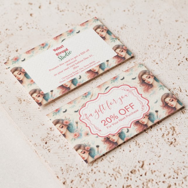 Tarjeta De Descuentos Watercolor Lash Artist (Subido por el creador)