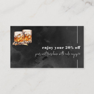 Tarjeta De Descuentos Whisky negro