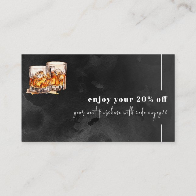 Tarjeta De Descuentos Whisky negro (Anverso)