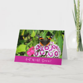 Tarjeta de Desear Pronta Recuperación con Mariposa