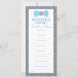 Tarjeta de deseo, Baby Shower, pequeño hombre