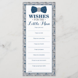 Tarjeta de deseo, Baby Shower, pequeño hombre