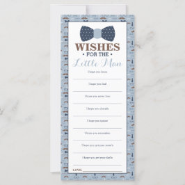 Tarjeta de deseo, Baby Shower, pequeño hombre