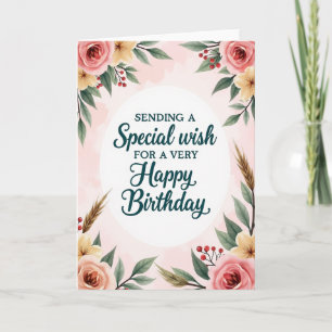 Tarjeta de Deseo Botánico