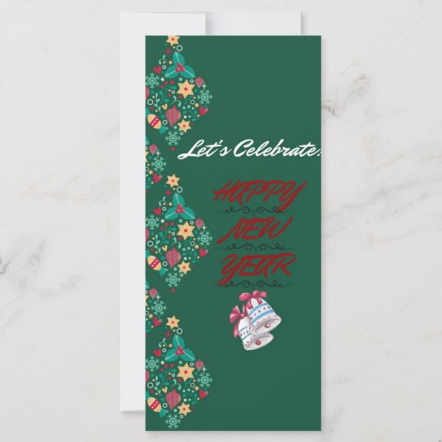 Tarjeta de deseo de año nuevo (Anverso)