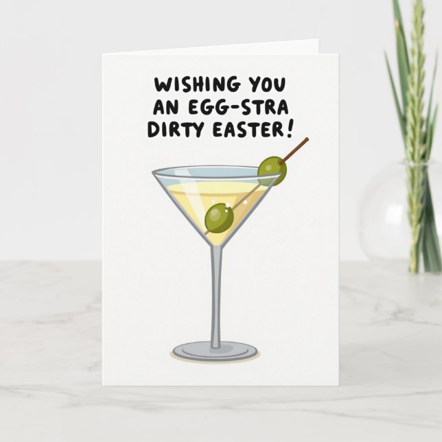 Tarjeta de deseo de cóctel de Pascua (Anverso)
