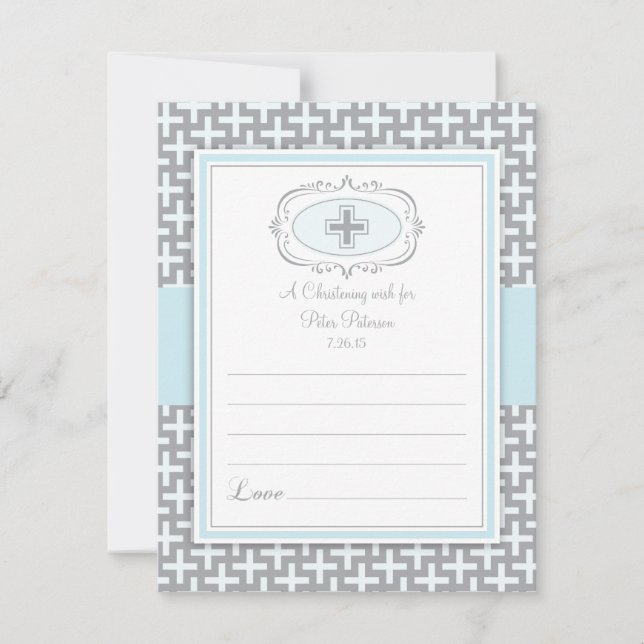 Tarjeta de deseo de cristiandad/bautismo (Anverso)