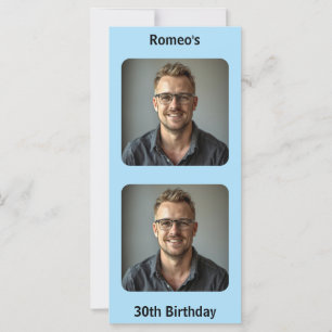 Tarjeta de deseo de cumpleaños azul