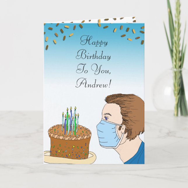 Tarjeta de deseo de cumpleaños de Coronavirus (Anverso)