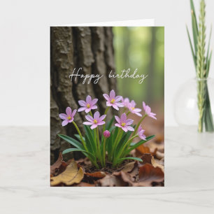 Tarjeta de deseo de cumpleaños de lavanda