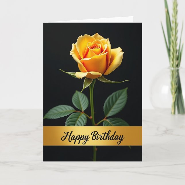 Tarjeta de deseo de cumpleaños dorado (Anverso)