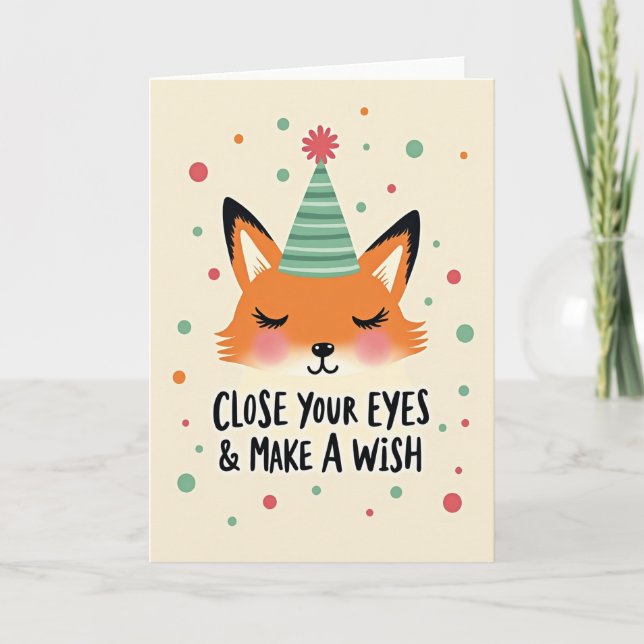 Tarjeta de deseo de cumpleaños dulce (Anverso)