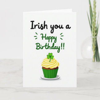 Tarjeta de deseo de cumpleaños irlandesa