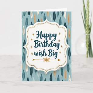 Tarjeta de deseo de cumpleaños ornamentada