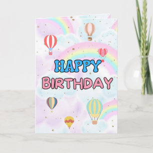TARJETA DE DESEO DE CUMPLEAÑOS PARA NIÑOS