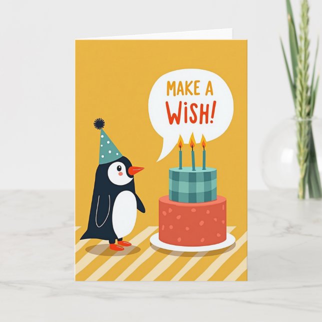 Tarjeta de Deseo de Pájaro Caprichoso (Anverso)