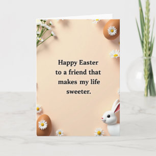 Tarjeta de deseo de Pascua para el amigo más dulce