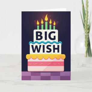 Tarjeta de deseo de pastel festivo