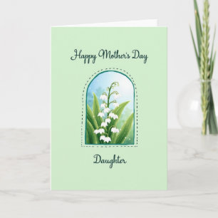 Tarjeta de deseo del día de la madre azul celeste