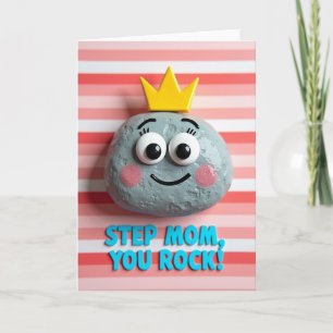 Tarjeta de deseo del día de la madre con letra azu