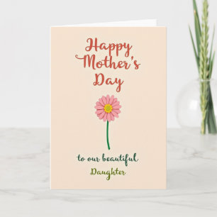 Tarjeta de deseo del día de la madre de melocotón