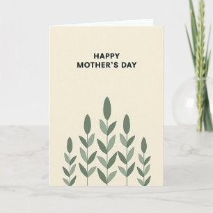 Tarjeta de deseo del Día de la Madre Floral Feliz