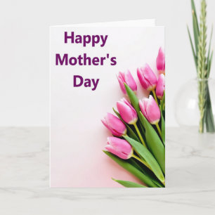 Tarjeta de deseo del día de la madre magenta