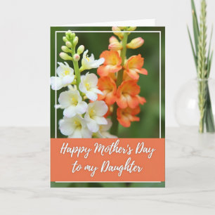 Tarjeta de deseo del día de las hijas florecidas